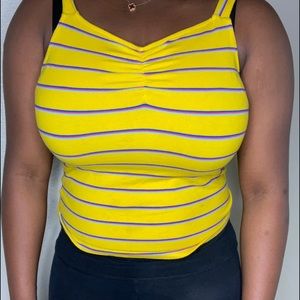 Yellow striped tank top